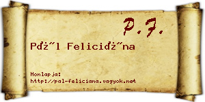 Pál Feliciána névjegykártya