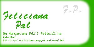 feliciana pal business card